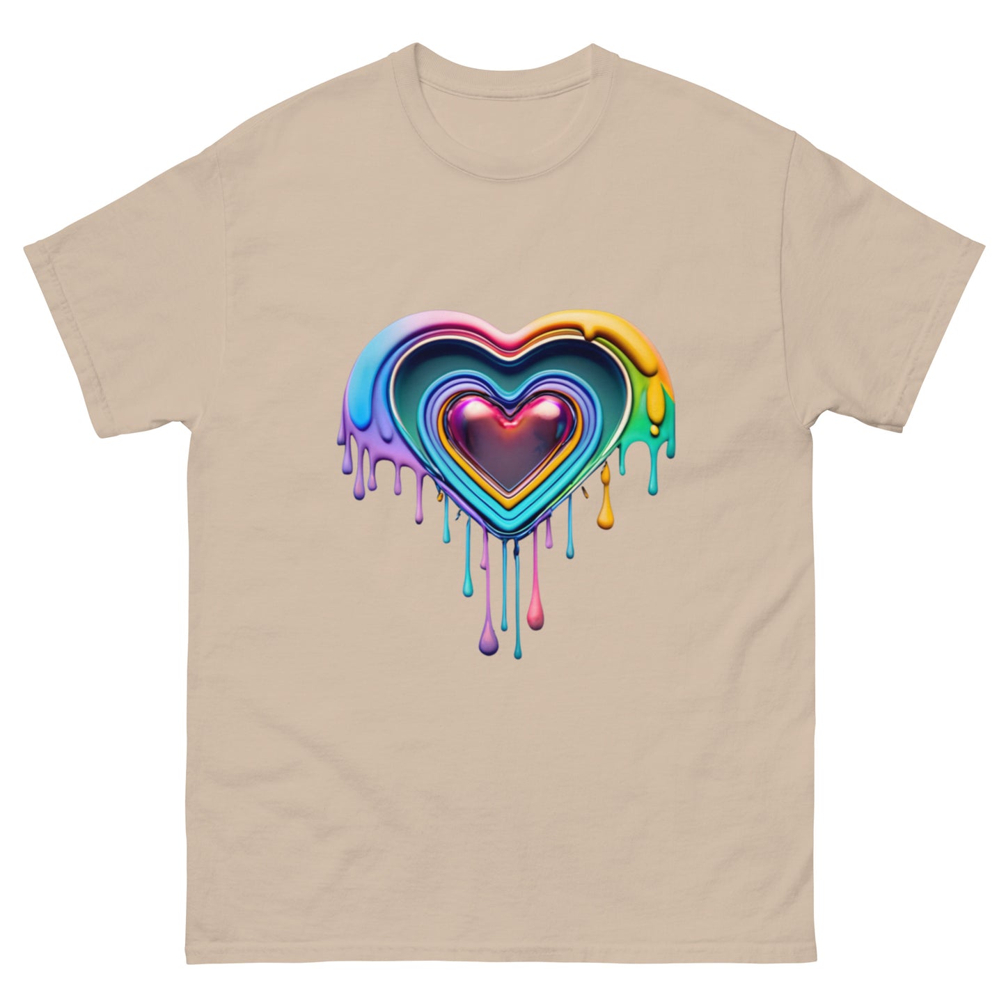 Trendy T-shirt with Dripping Heart