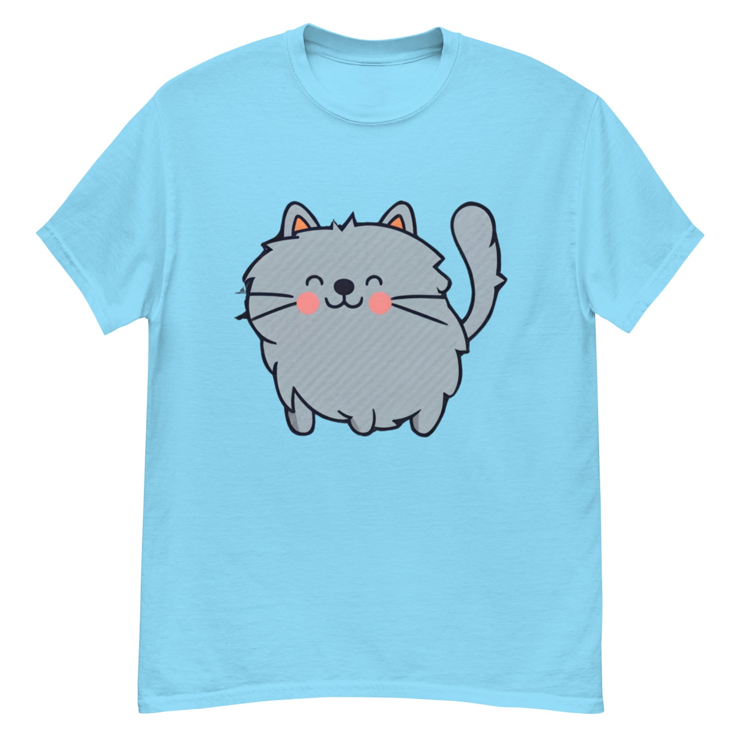 Nöjd Grå Katt T-shirt | Sprid Skratt och Kattkärlek!