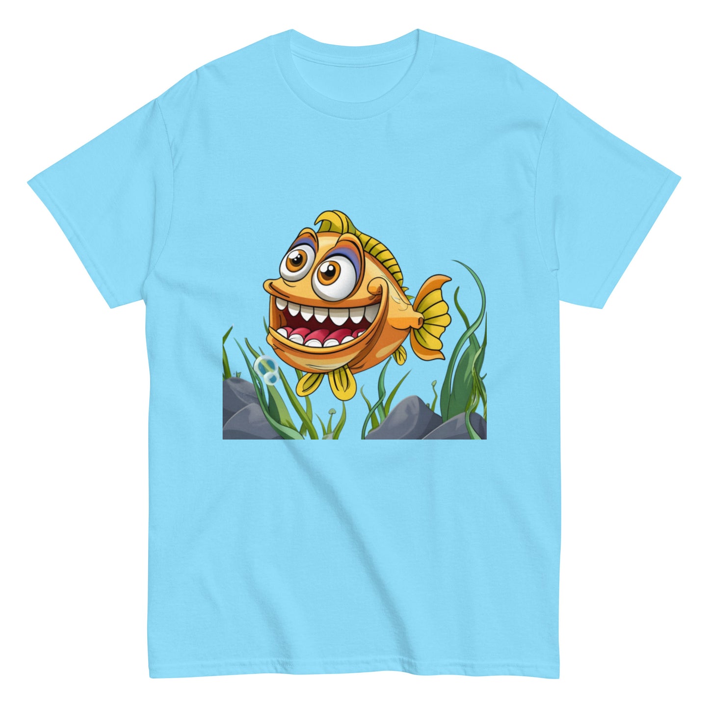 Glad Animerad Fisk T-shirt