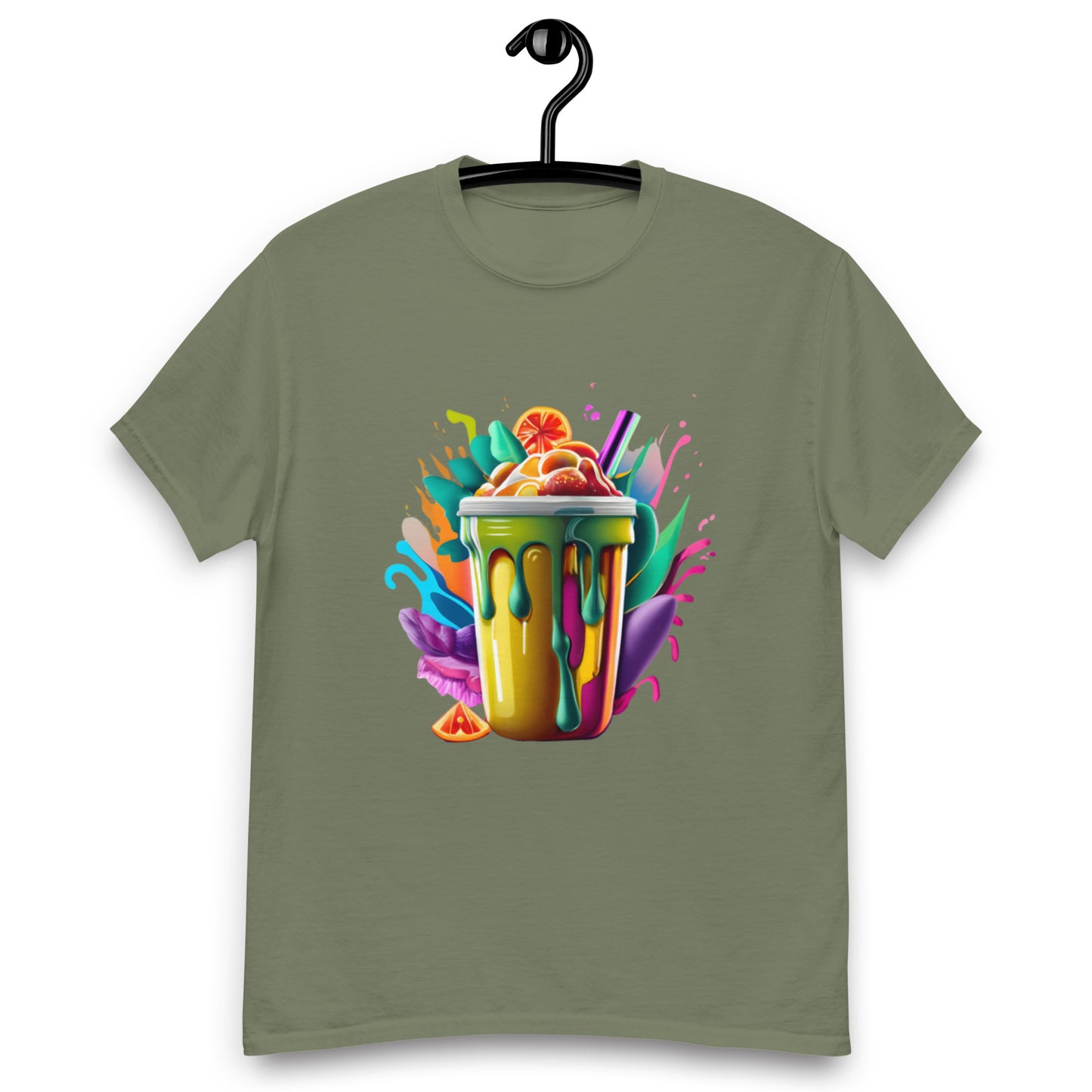 T-shirt med färgglatt smoothiemotiv