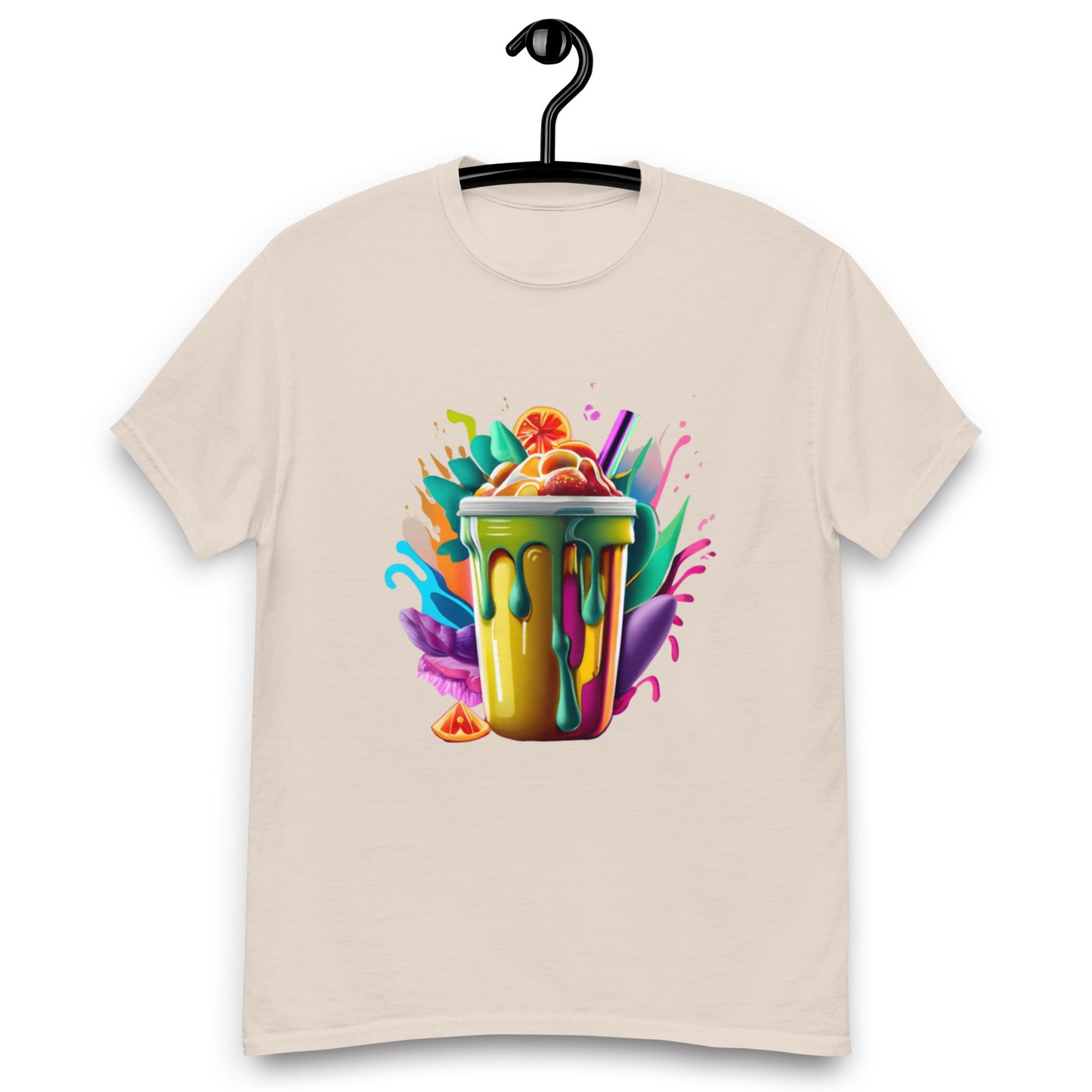 T-shirt med färgglatt smoothiemotiv