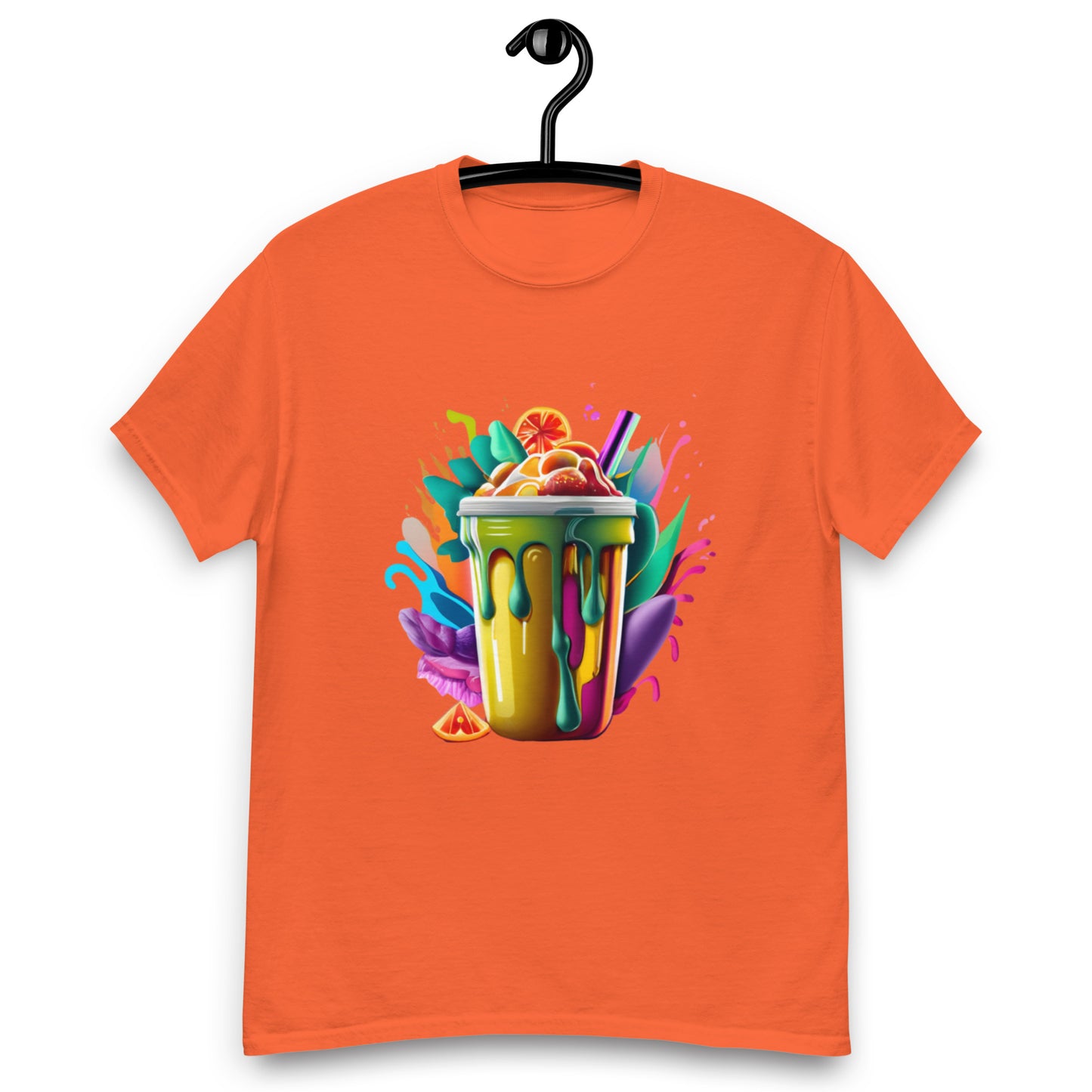 T-shirt med färgglatt smoothiemotiv